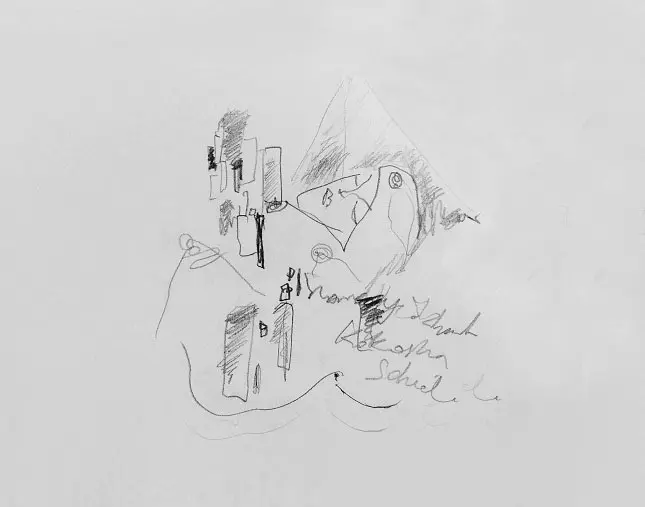 Nu, dessin automatique contemporain abstrait érotique #6