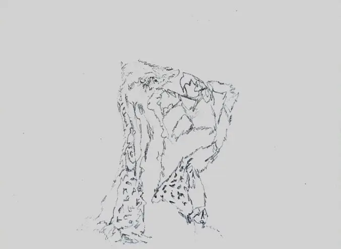 Nature morte, dessin automatique contemporain abstrait #6